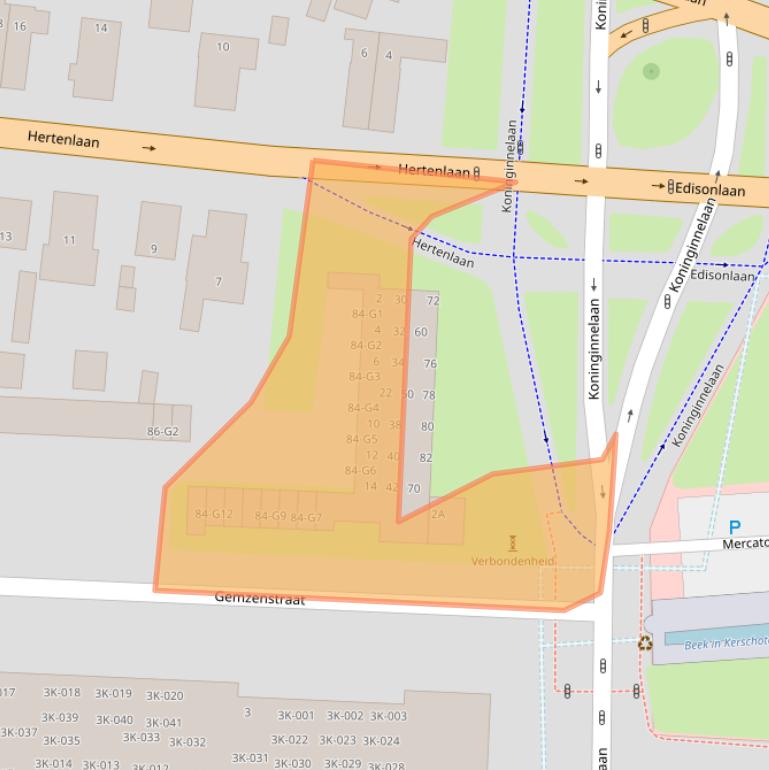 Kaart van postcodegebied 7315EM.