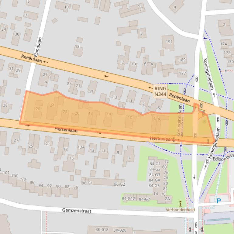 Kaart van postcodegebied 7315ES.