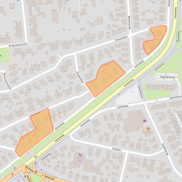 Kaart van postcodegebied 7315GH.