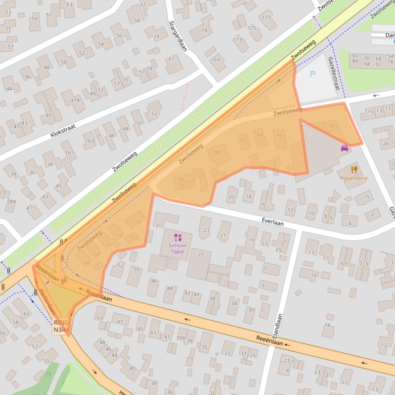 Kaart van postcodegebied 7315GN.