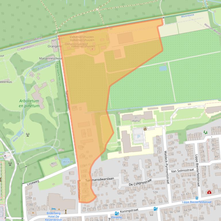 Kaart van postcodegebied 7315HJ.