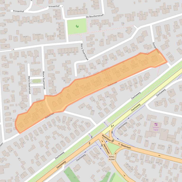 Kaart van postcodegebied 7315HN.