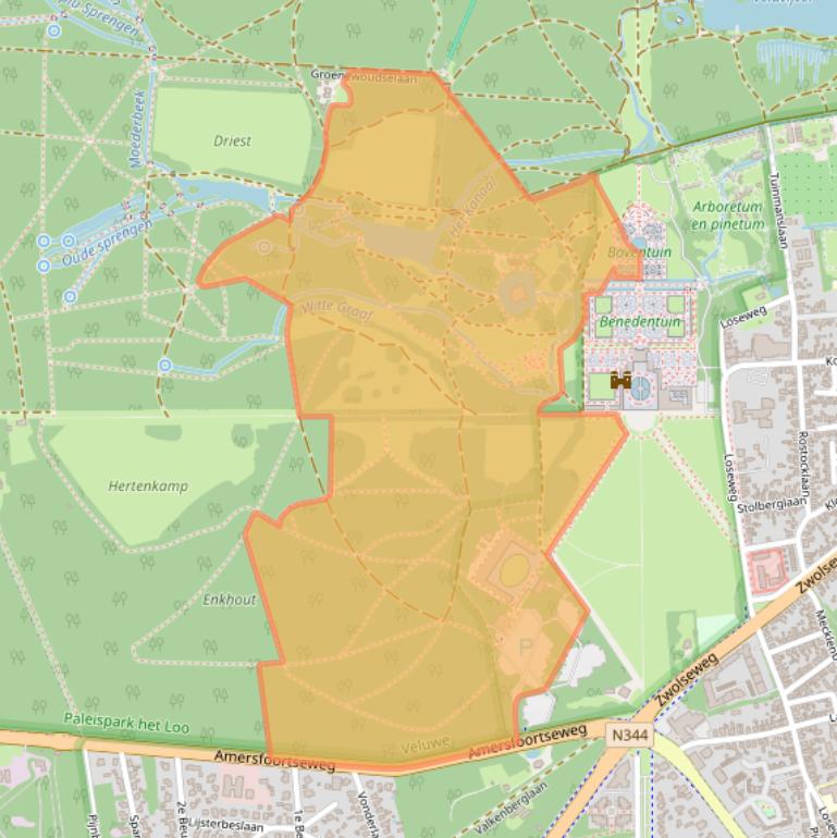 Kaart van postcodegebied 7315JC.