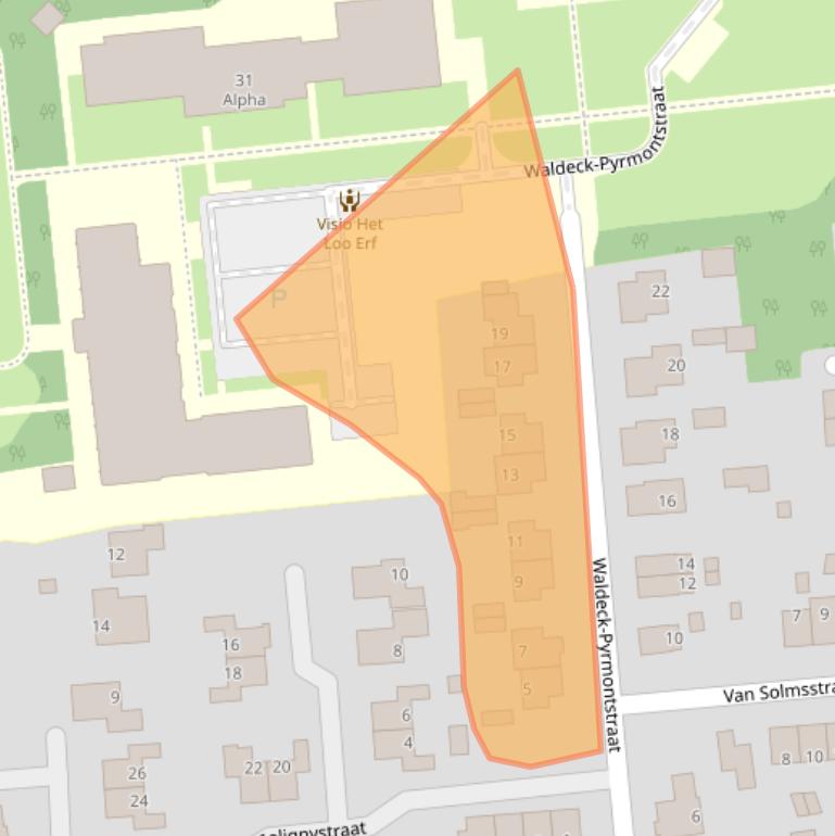 Kaart van postcodegebied 7315JG.