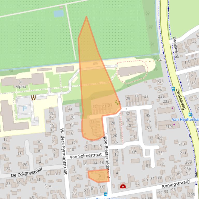 Kaart van postcodegebied 7315JK.