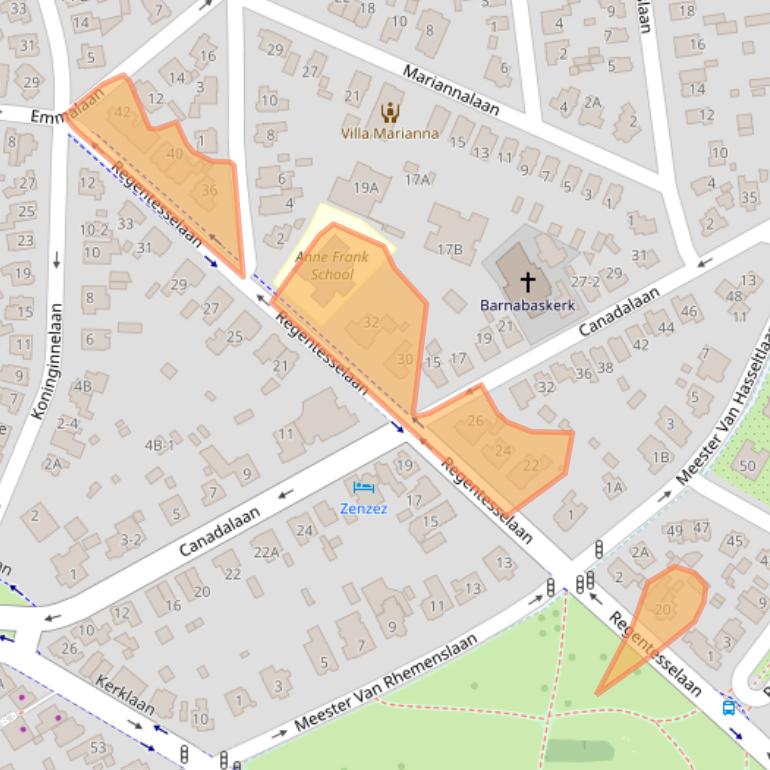 Kaart van postcodegebied 7316AG.