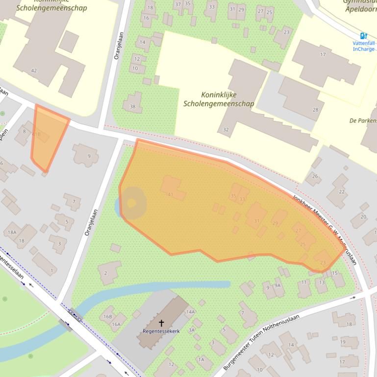 Kaart van postcodegebied 7316AR.