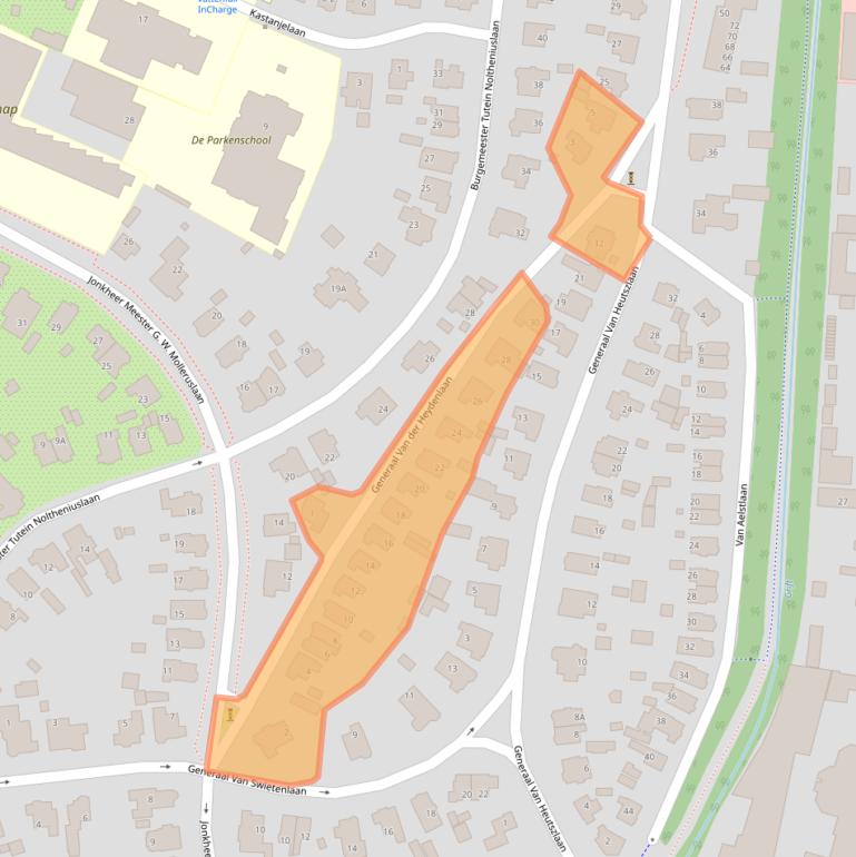 Kaart van postcodegebied 7316BC.