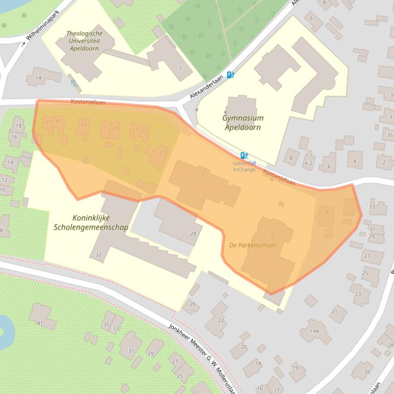 Kaart van postcodegebied 7316BM.