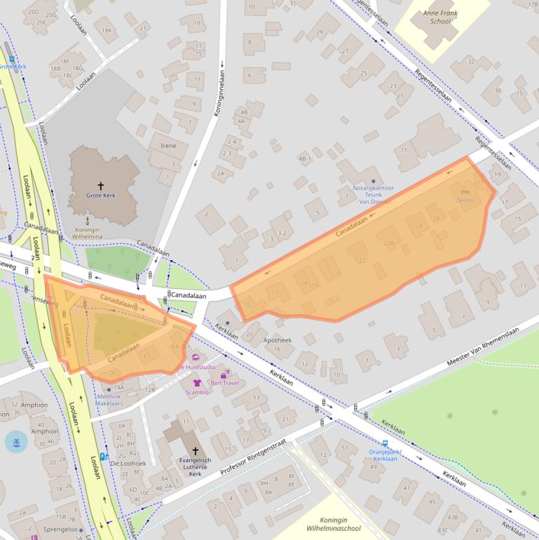 Kaart van postcodegebied 7316BX.