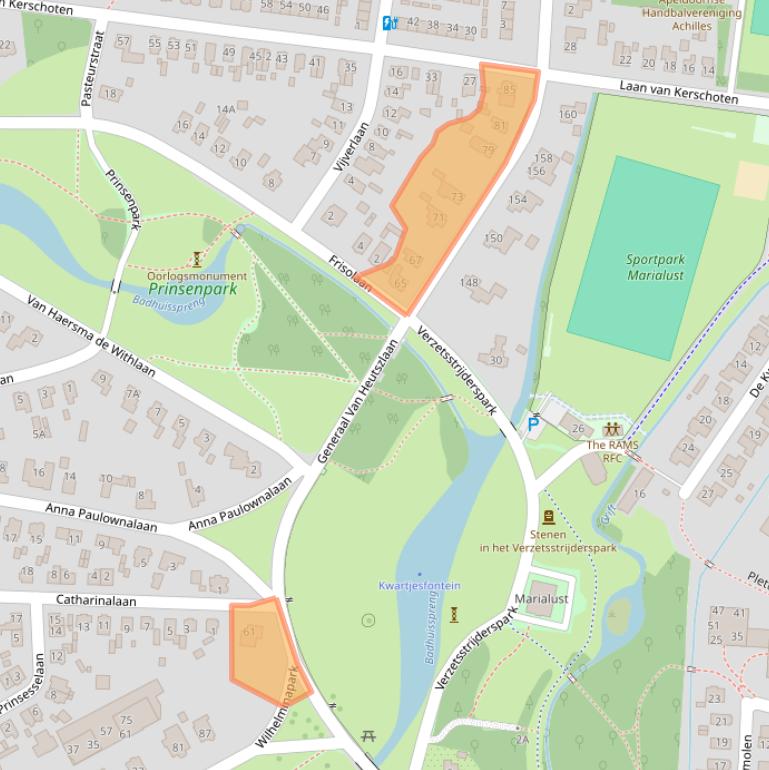 Kaart van postcodegebied 7316CG.