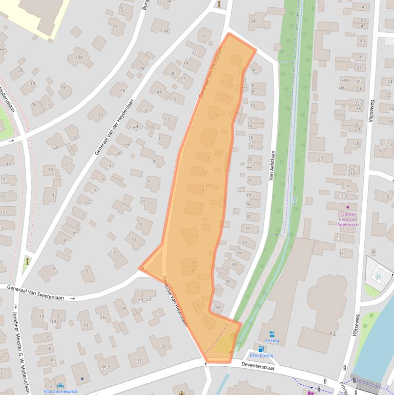 Kaart van postcodegebied 7316CH.