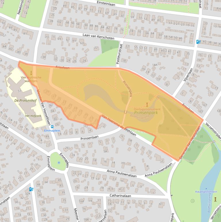 Kaart van postcodegebied 7316CZ.