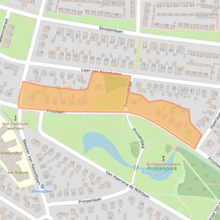 Kaart van postcodegebied 7316DC.