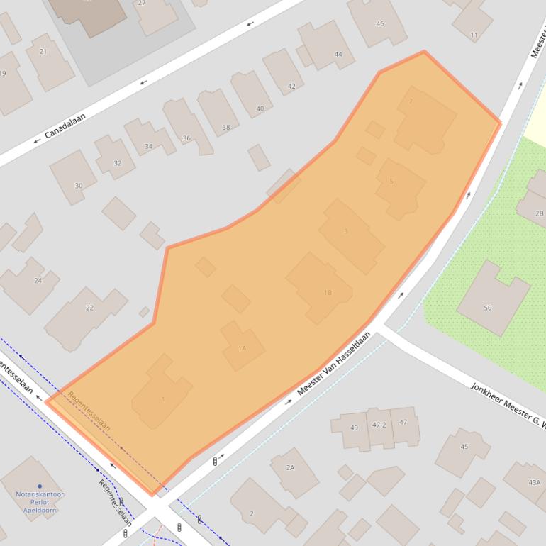 Kaart van postcodegebied 7316DG.