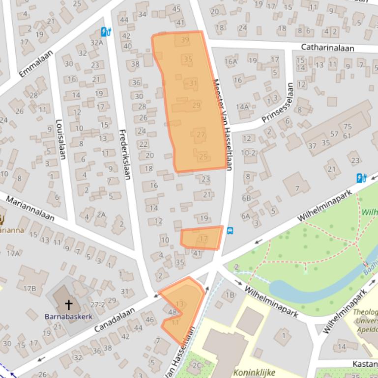 Kaart van postcodegebied 7316DJ.