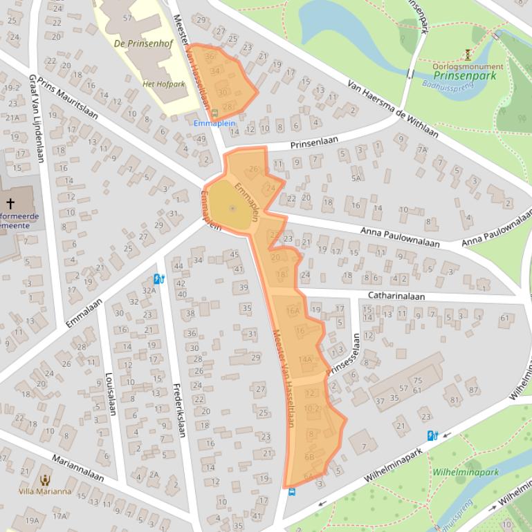 Kaart van postcodegebied 7316DM.