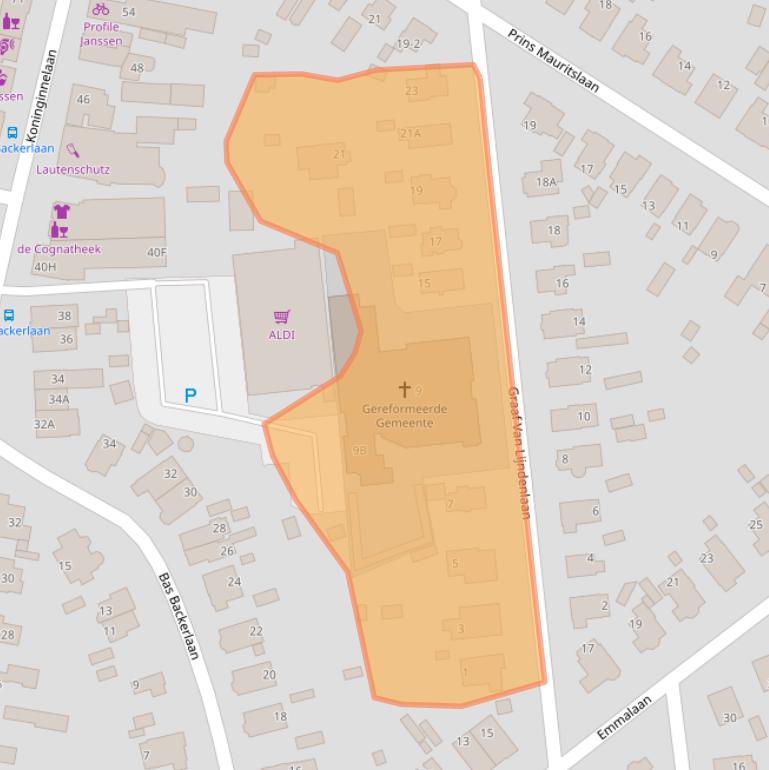 Kaart van postcodegebied 7316EG.