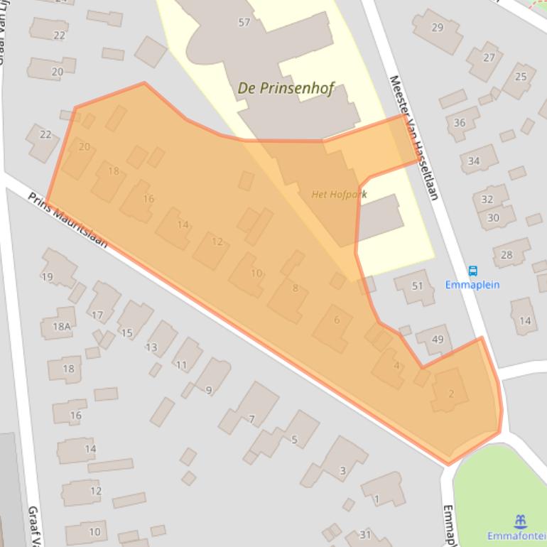 Kaart van postcodegebied 7316EM.