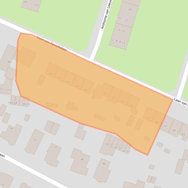 Kaart van postcodegebied 7316ET.