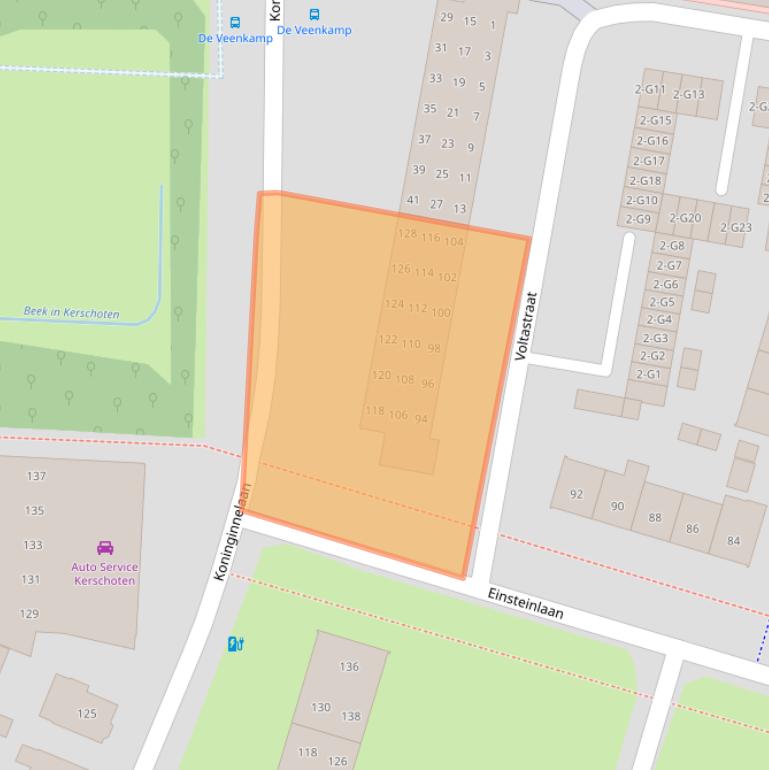 Kaart van postcodegebied 7316GG.