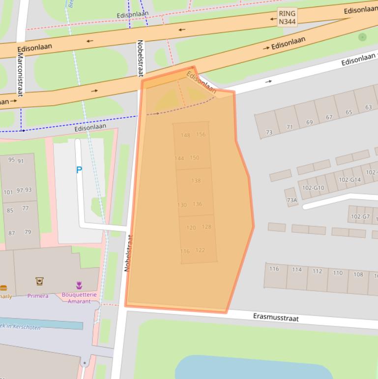 Kaart van postcodegebied 7316GR.