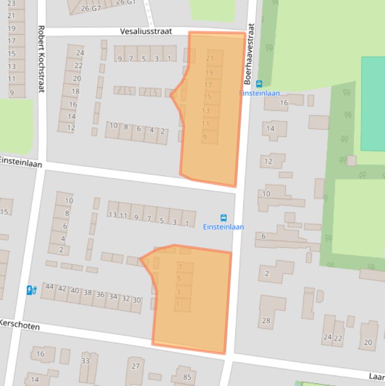 Kaart van postcodegebied 7316JA.