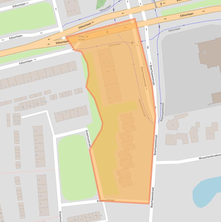 Kaart van postcodegebied 7316JB.