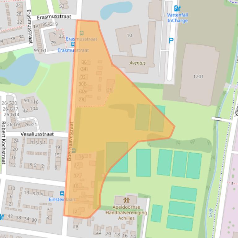 Kaart van postcodegebied 7316JC.