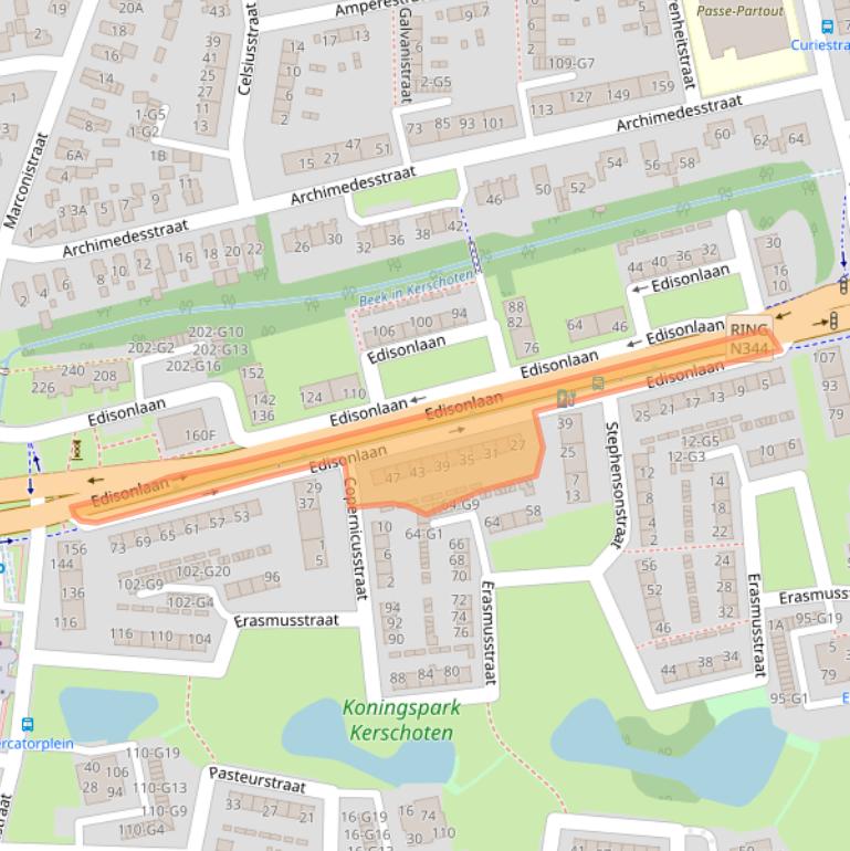 Kaart van postcodegebied 7316JG.