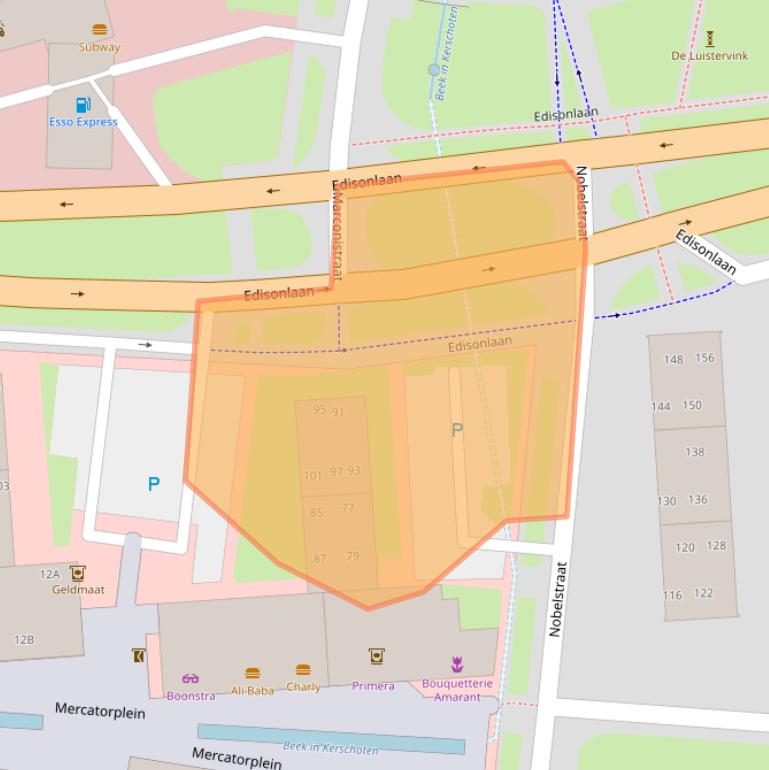 Kaart van postcodegebied 7316JJ.