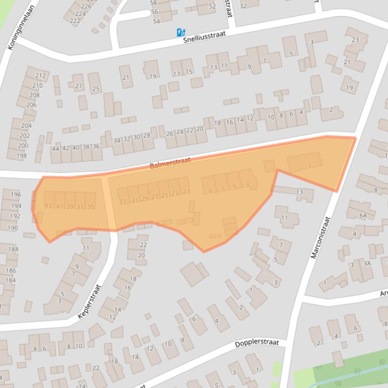 Kaart van postcodegebied 7316JV.
