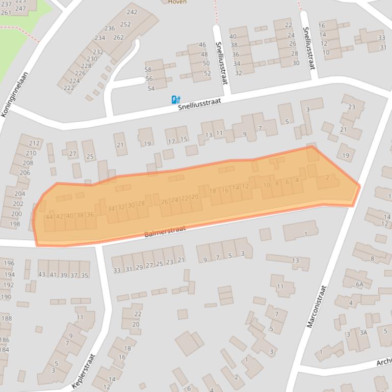 Kaart van postcodegebied 7316JW.