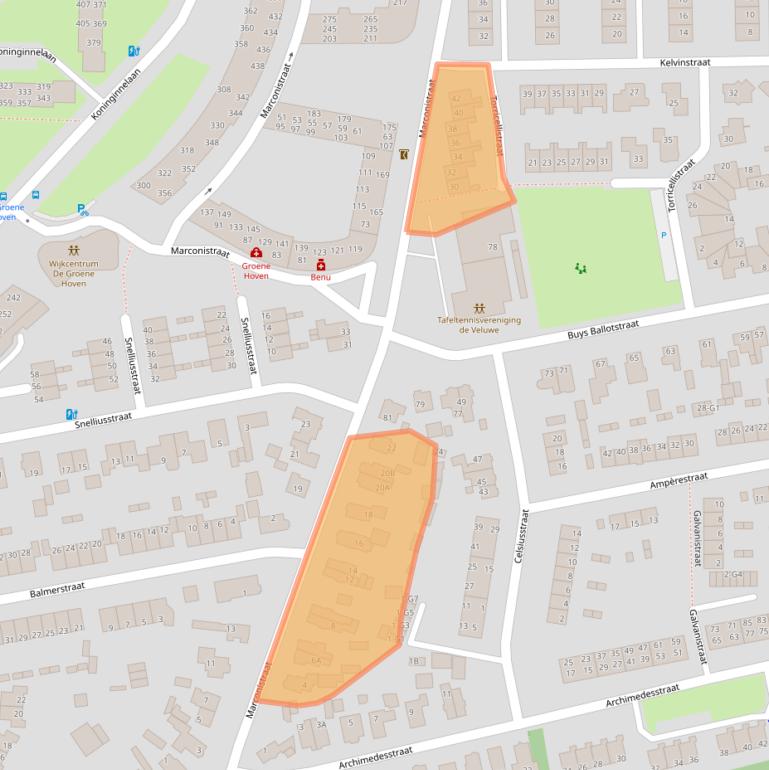 Kaart van postcodegebied 7316KB.