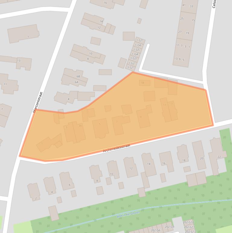 Kaart van postcodegebied 7316KD.