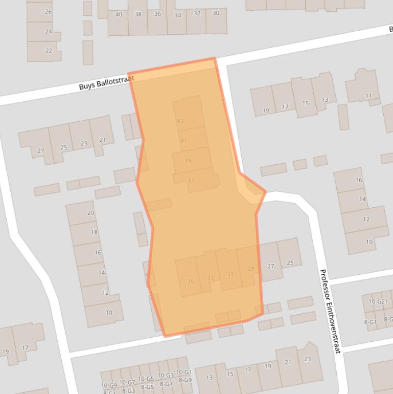 Kaart van postcodegebied 7316LW.