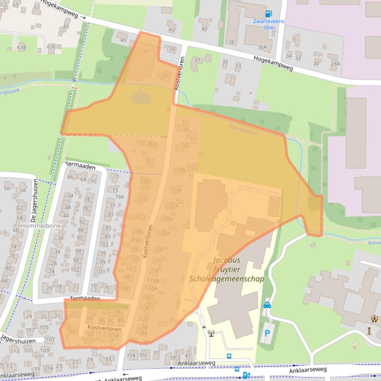 Kaart van postcodegebied 7316MN.