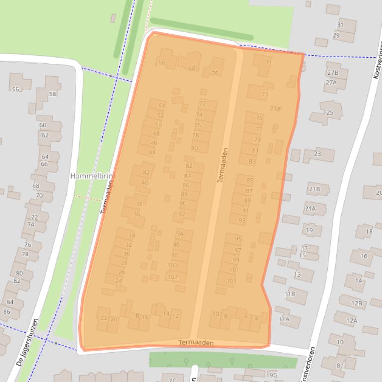 Kaart van postcodegebied 7316MZ.