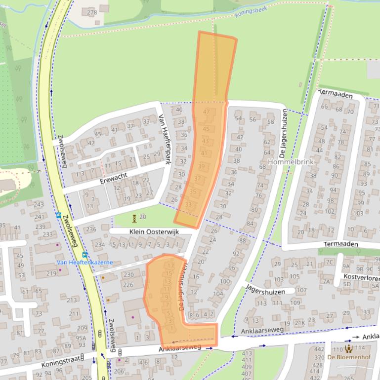 Kaart van postcodegebied 7316NA.