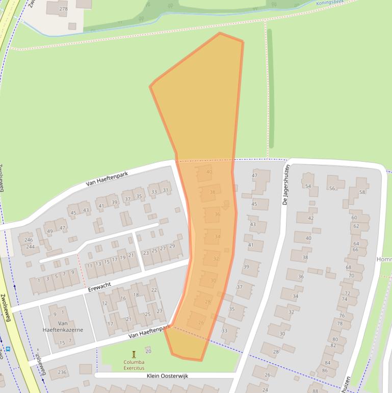 Kaart van postcodegebied 7316NK.