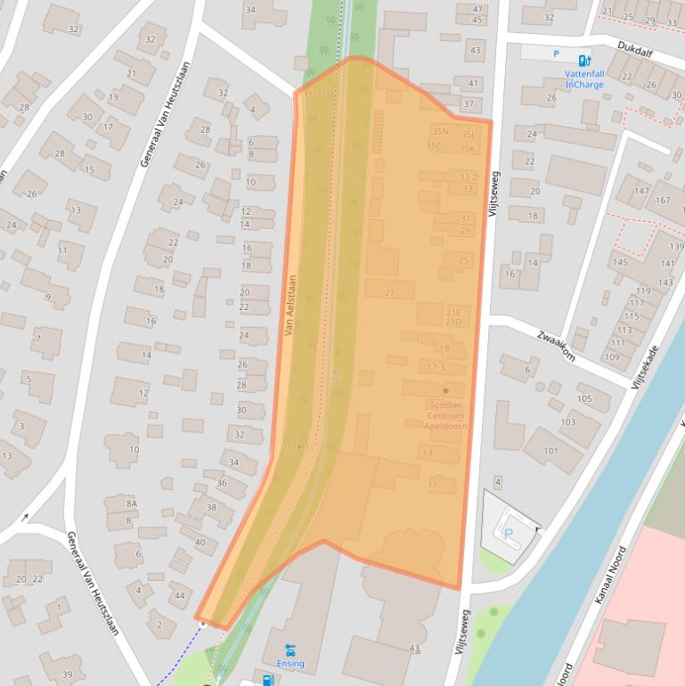 Kaart van postcodegebied 7317AC.