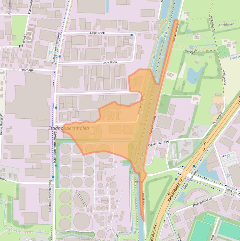 Kaart van postcodegebied 7317BB.