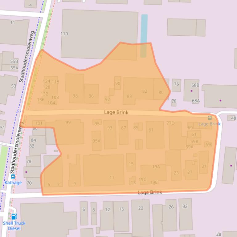 Kaart van postcodegebied 7317BD.