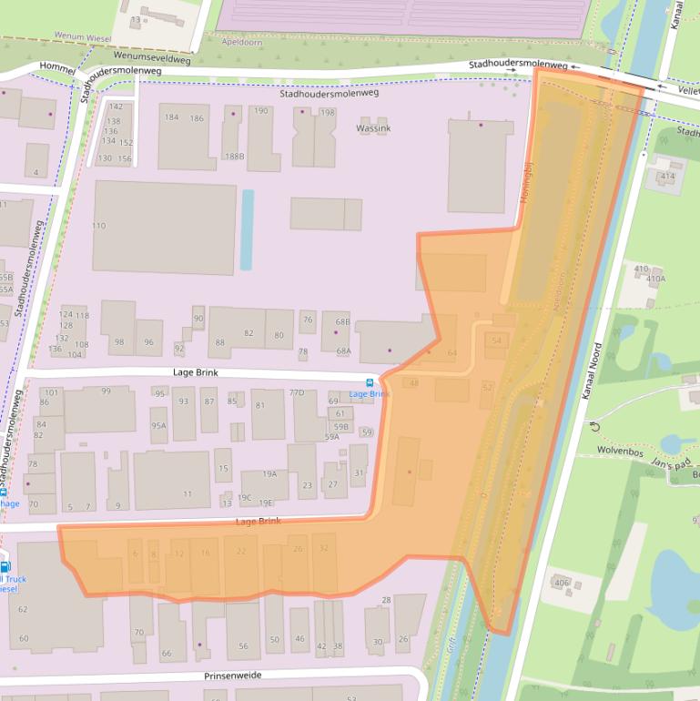 Kaart van postcodegebied 7317BE.