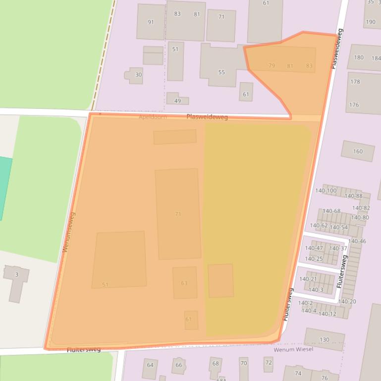 Kaart van postcodegebied 7317BJ.