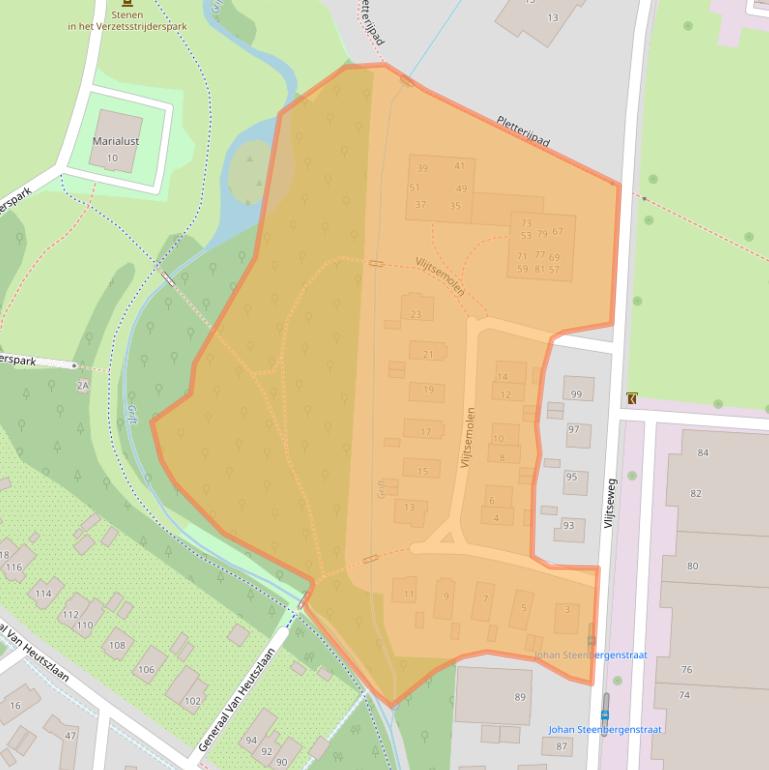 Kaart van postcodegebied 7317CE.