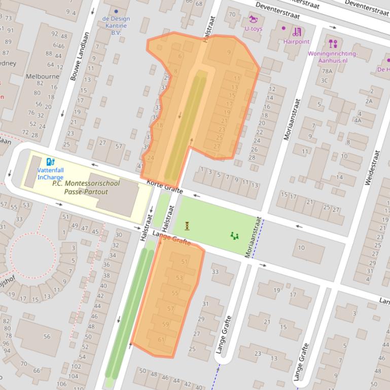 Kaart van postcodegebied 7321AG.