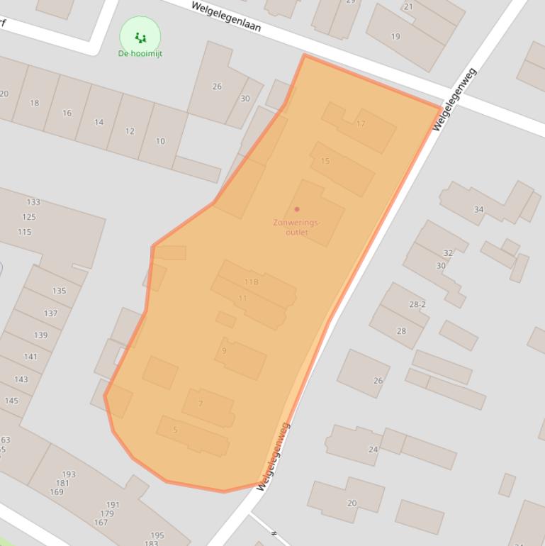 Kaart van postcodegebied 7321AT.