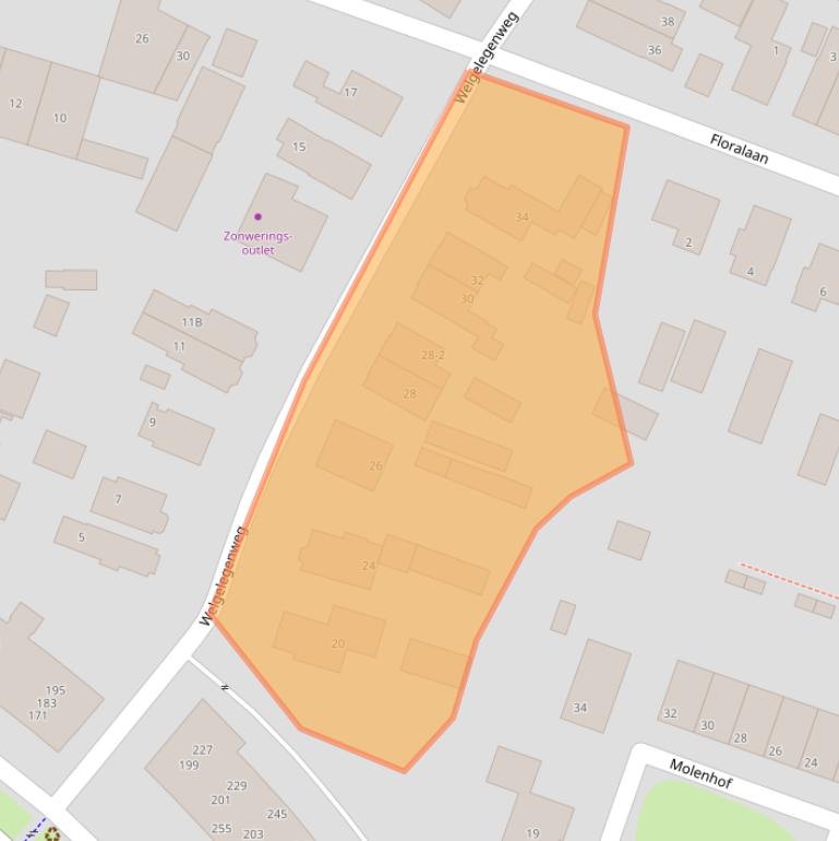 Kaart van postcodegebied 7321AW.