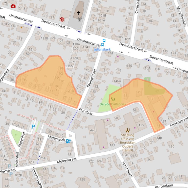 Kaart van postcodegebied 7321BA.